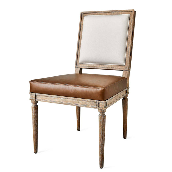 French - Connection Dining Chair (Set of 2) - Brown / White / Woodtone