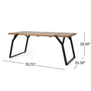 Zora - Dining Table Industrial & Iron Table - Black - R&R Furniture Gallery (Fountain Valley, CA)