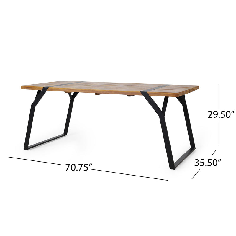 Zora - Dining Table Industrial & Iron Table - Black - R&R Furniture Gallery (Fountain Valley, CA)