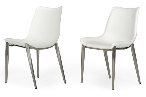 Frasier - Modern White Eco-Leather Dining Chair (Set of 2)