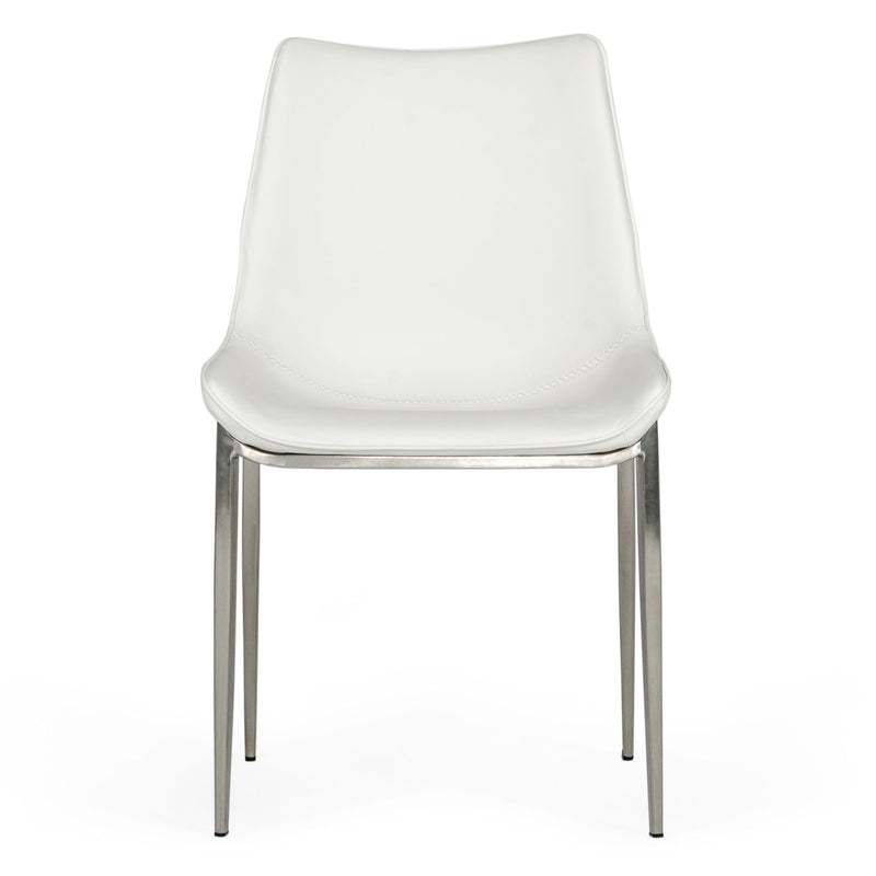Frasier - Modern White Eco-Leather Dining Chair (Set of 2) — view 2
