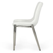 Frasier - Modern White Eco-Leather Dining Chair (Set of 2) — view 3