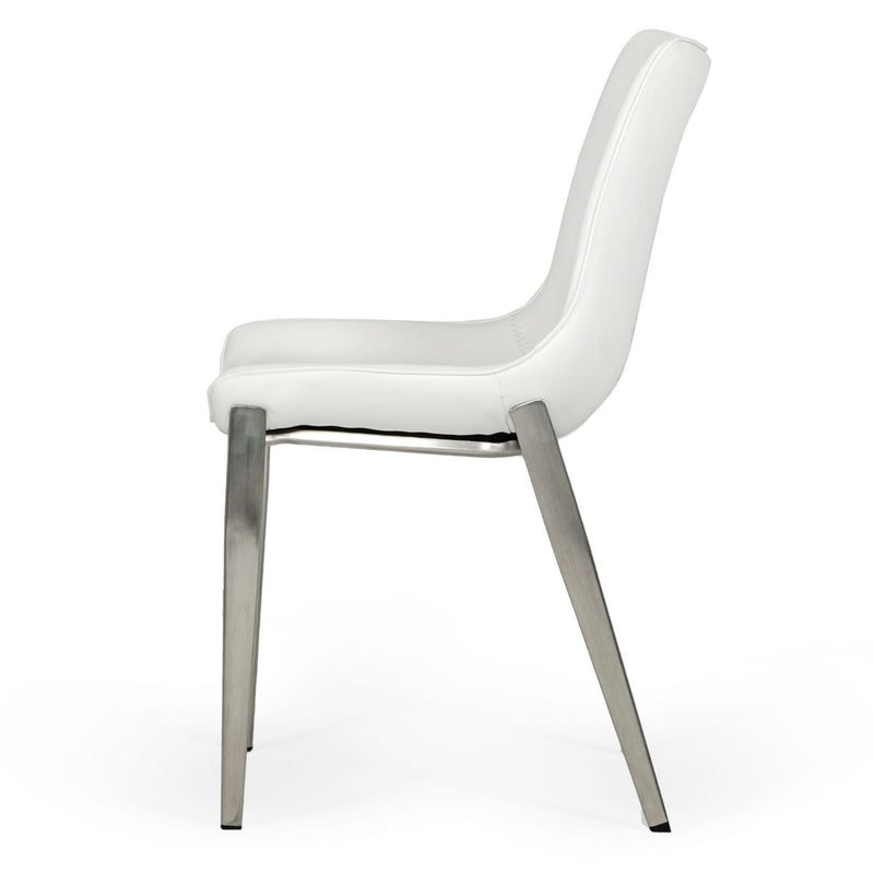 Frasier - Modern White Eco-Leather Dining Chair (Set of 2) — view 3