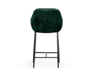 Katrina - Modern Green Fabric Bar Stool — view 3