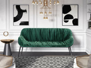 Katrina - Modern Green Fabric Bench — view 2
