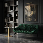 Katrina - Modern Green Fabric Bench — view 5