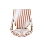 Set of Noble House outdoor rattan and aluminum French bistro chairs with woven seats and curved backs, perfect for patio dining.