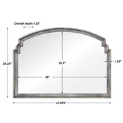 Silver wall mirror by Uttermost, Via Della collection, with a sleek, reflective surface and elegant frame design.