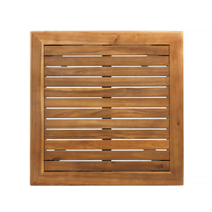 Outdoor Minimalist Acacia Wood Square Bar Table