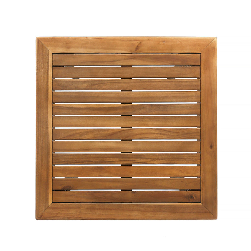Outdoor Minimalist Acacia Wood Square Bar Table - R&R Furniture Gallery (Fountain Valley, CA)