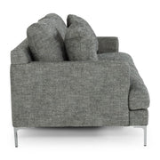 Janina - Modern Dark Grey Fabric Sofa — view 2