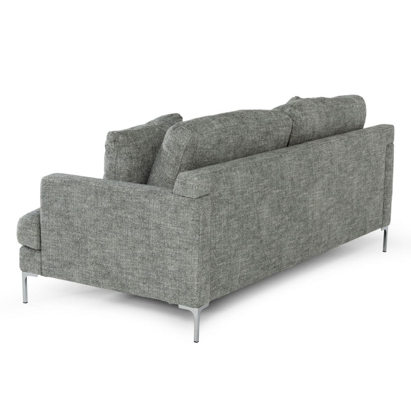 Janina - Modern Dark Grey Fabric Sofa — view 3