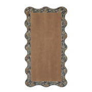 Charlene 39"x75" watercolor squiggle wall mirror by TOV Furniture with abstract watercolor print design.