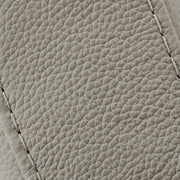Janina - Modern Light Grey Leather Sofa — view 4