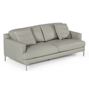 Janina - Modern Light Grey Leather Sofa