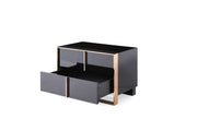 Cartier Modern Black & Rosegold Nightstand — view 2