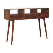 Triple Curved Console Table - Brown - R&R Furniture Gallery (Fountain Valley, CA)