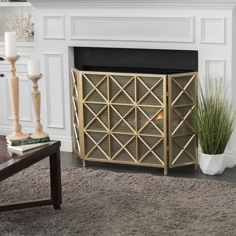 Margaret - 3 Panel Fireplace Screen Iron - R&R Furniture Gallery (Fountain Valley, CA)
