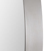 Uttermost Pursley oval wall mirror with brushed nickel finish, featuring a sleek, modern design for contemporary home decor.