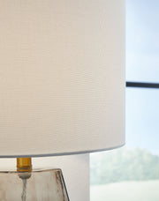 Taylow - Glass Table Lamp  - Gray - R&R Furniture Gallery (Fountain Valley, CA)