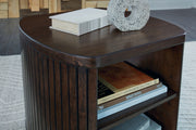 Korestone - Square End Table - Dark Brown - R&R Furniture Gallery (Fountain Valley, CA)