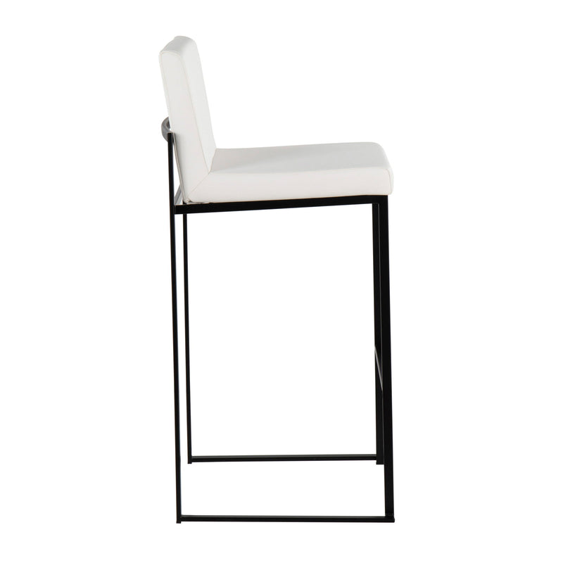 Lumi Source Fuji contemporary high back barstool with elegant design, showcasing a sleek modern style and plush upholstery.