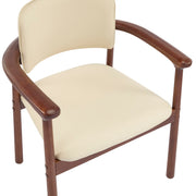 Dining Room Chairs, Ideal For Home & Kitchen (Set of 2) - Beige / Dark Walnut - R&R Furniture Gallery (Fountain Valley, CA)