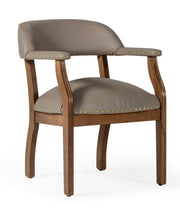 Canosa Modern Taupe Faux Leather Dining Chair — view 4