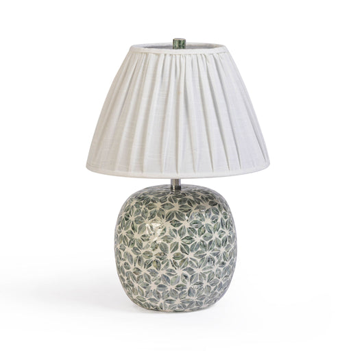 Yaya - Capiz Shell Table Lamp - Green - R&R Furniture Gallery (Fountain Valley, CA)
