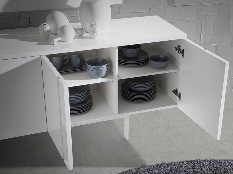 Mario - Modern White Veneer Buffet — view 4