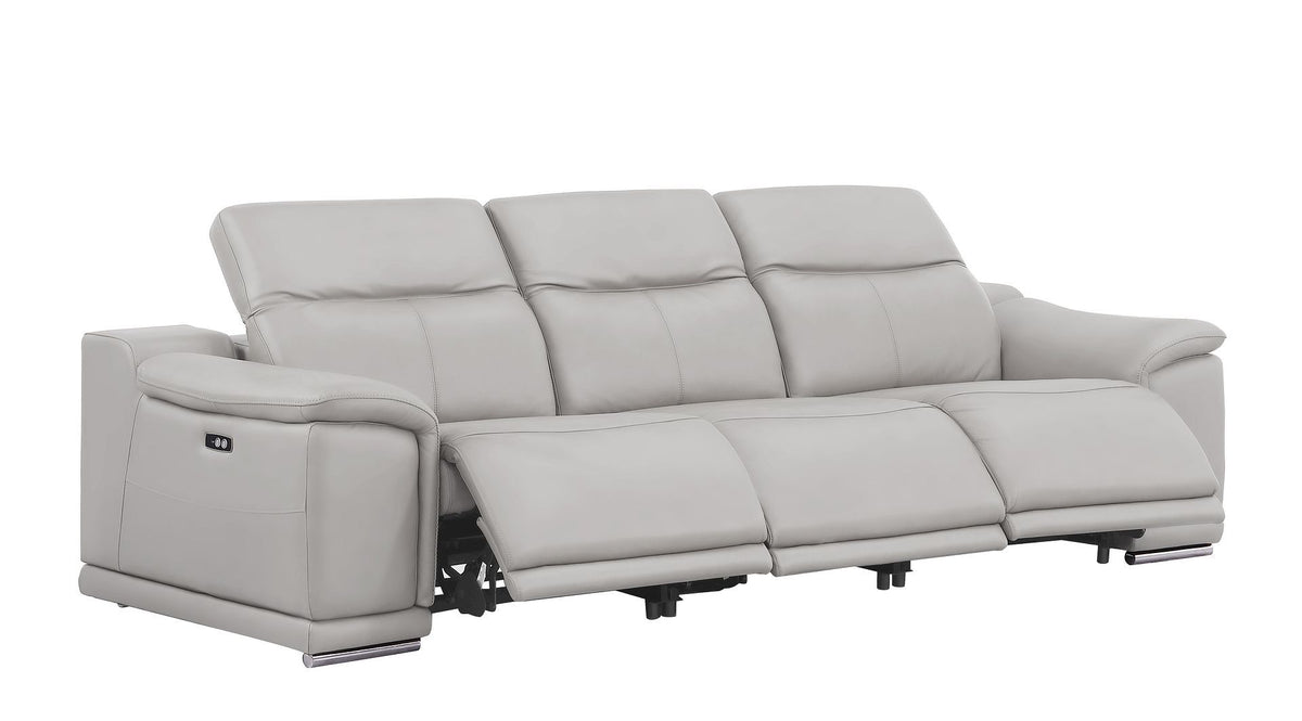 2679 - Power Reclining Sofa, Console Loveseat & Chair Set In Genuine Leather (6 Recliners)