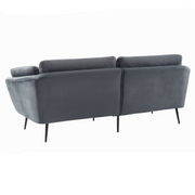 Cody - Modern Dark Grey Fabric Sofa — view 3