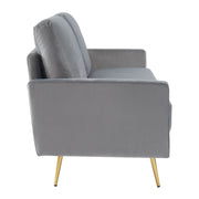 Huffine - Modern Grey Fabric Sofa — view 3