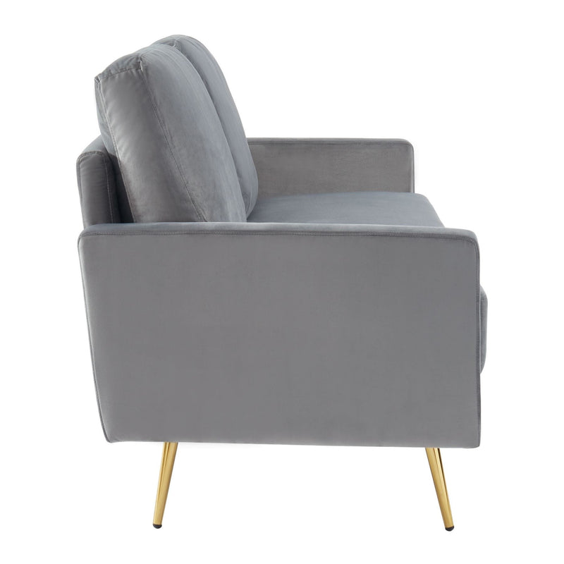 Huffine - Modern Grey Fabric Sofa — view 3