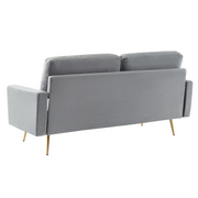 Huffine - Modern Grey Fabric Sofa — view 4