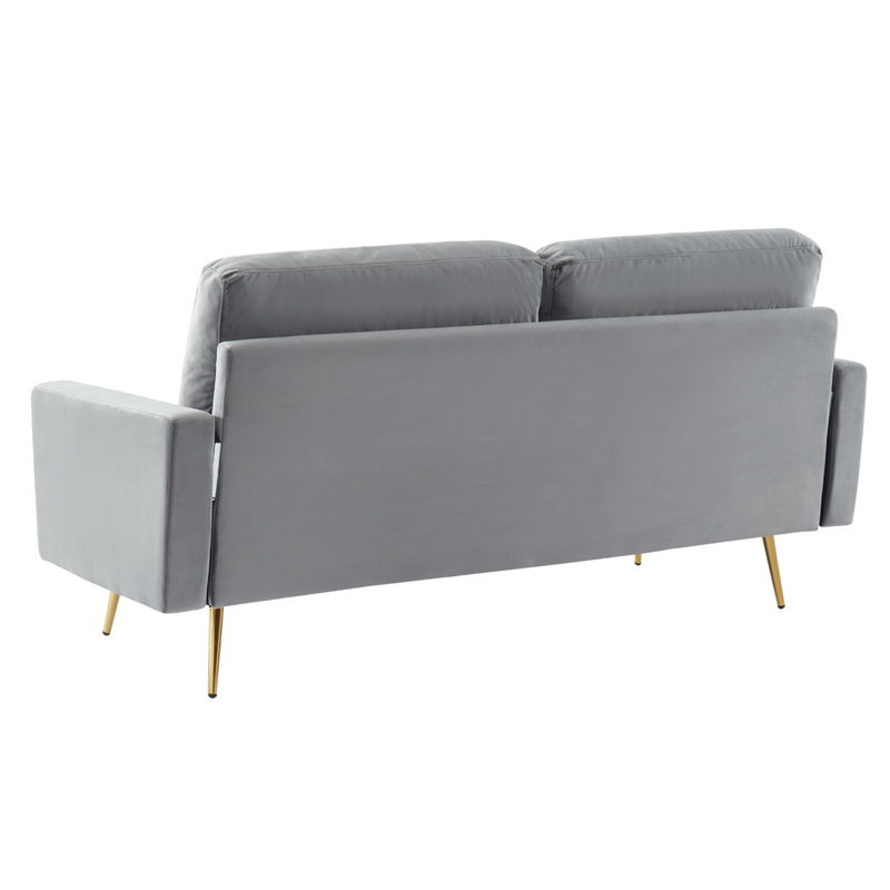 Huffine - Modern Grey Fabric Sofa — view 4