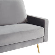 Huffine - Modern Grey Fabric Sofa — view 5