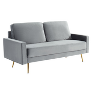 Huffine - Modern Grey Fabric Sofa — view 2