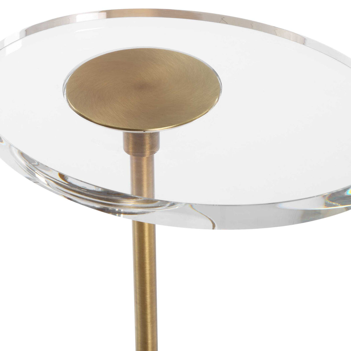 Kaufman - Crystal Accent Table - Black / Brass