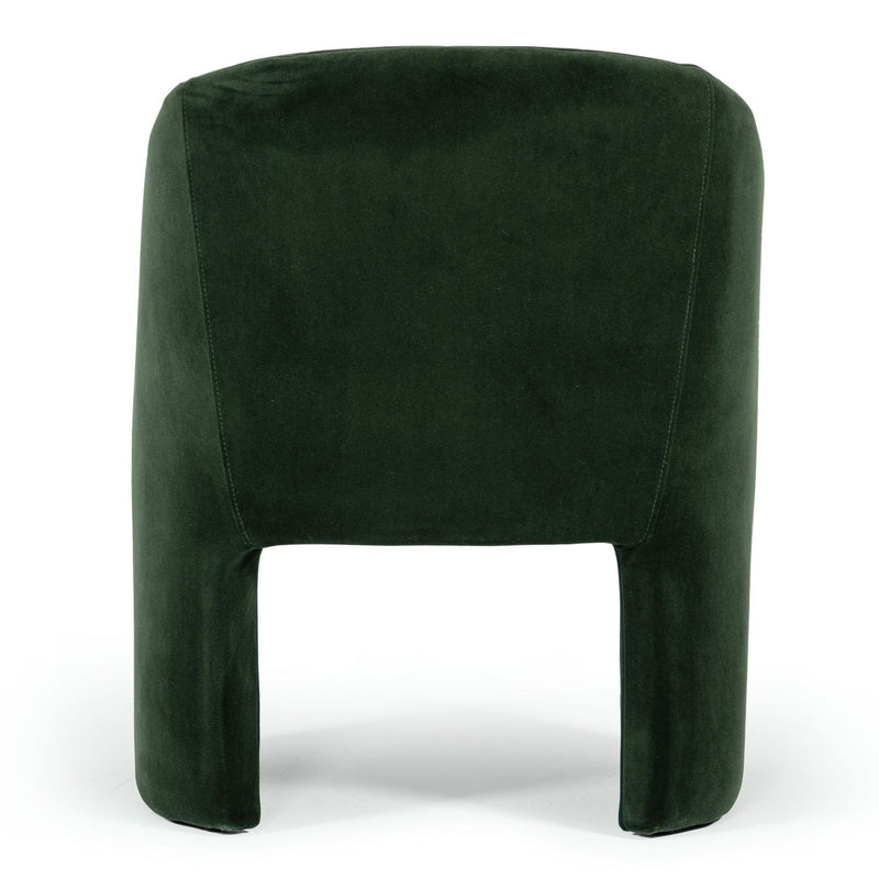 Danube - Modern Jade Green Fabric Dining Chair — view 4