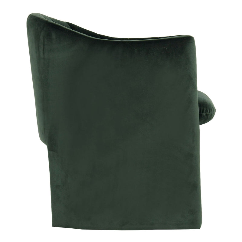 Danube - Modern Jade Green Fabric Dining Chair — view 3