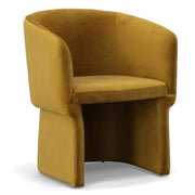 Vassar - Burnt Umber Velvet Dining Chair — view 2