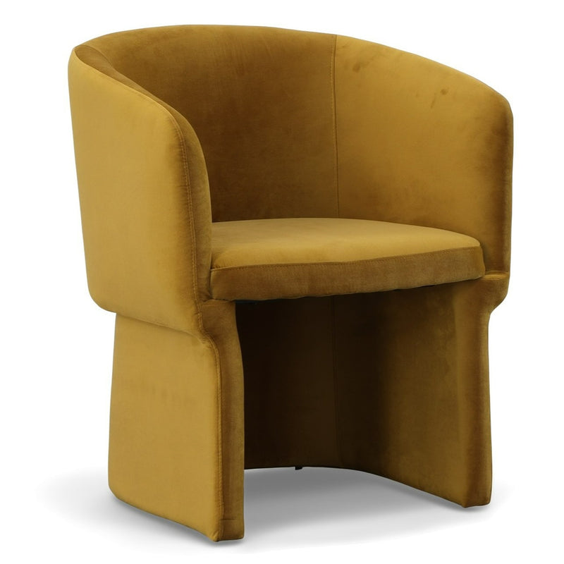 Vassar - Burnt Umber Velvet Dining Chair — view 2