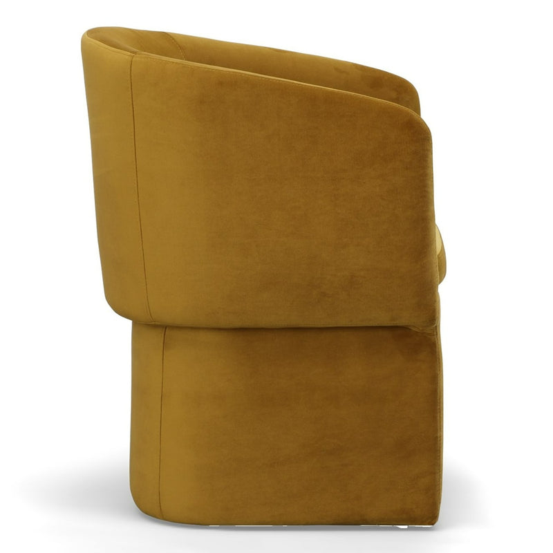 Vassar - Burnt Umber Velvet Dining Chair — view 4