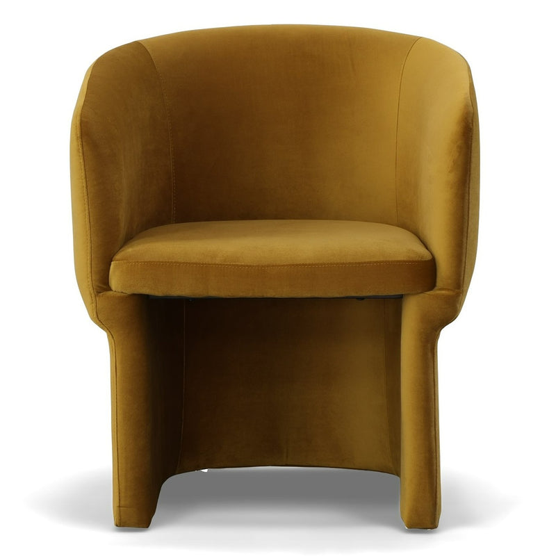 Vassar - Burnt Umber Velvet Dining Chair — view 3