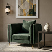 Oswego - Modern Dark Green Jade Accent Chair — view 2