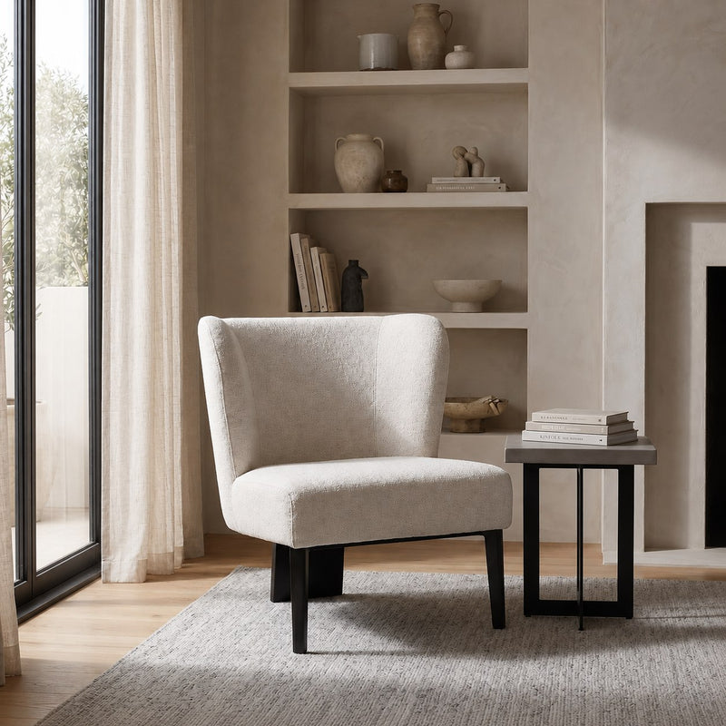 Ladean - Modern White Accent Chair — view 4
