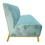 Mosko - Modern Light Green & Gold Fabric Sofa — view 3