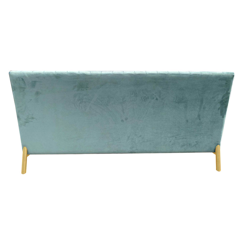 Mosko - Modern Light Green & Gold Fabric Sofa — view 4