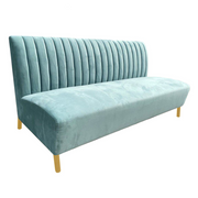 Mosko - Modern Light Green & Gold Fabric Sofa — view 2